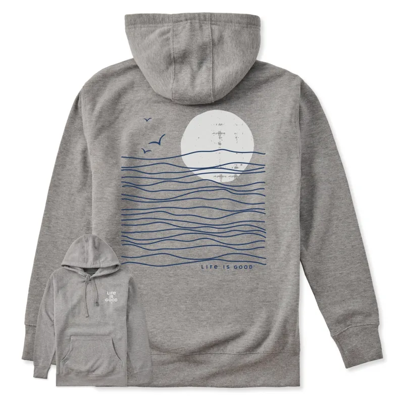 Adult Unisex Life is Good Sunset Waves Every Wear Hoodie Sweatshirt sold by Life is Good
