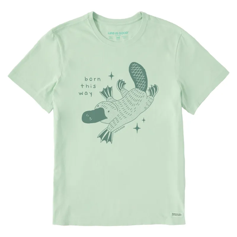 Men's Born This Way Platypus Short Sleeve Crusher Tee sold by Life is Good