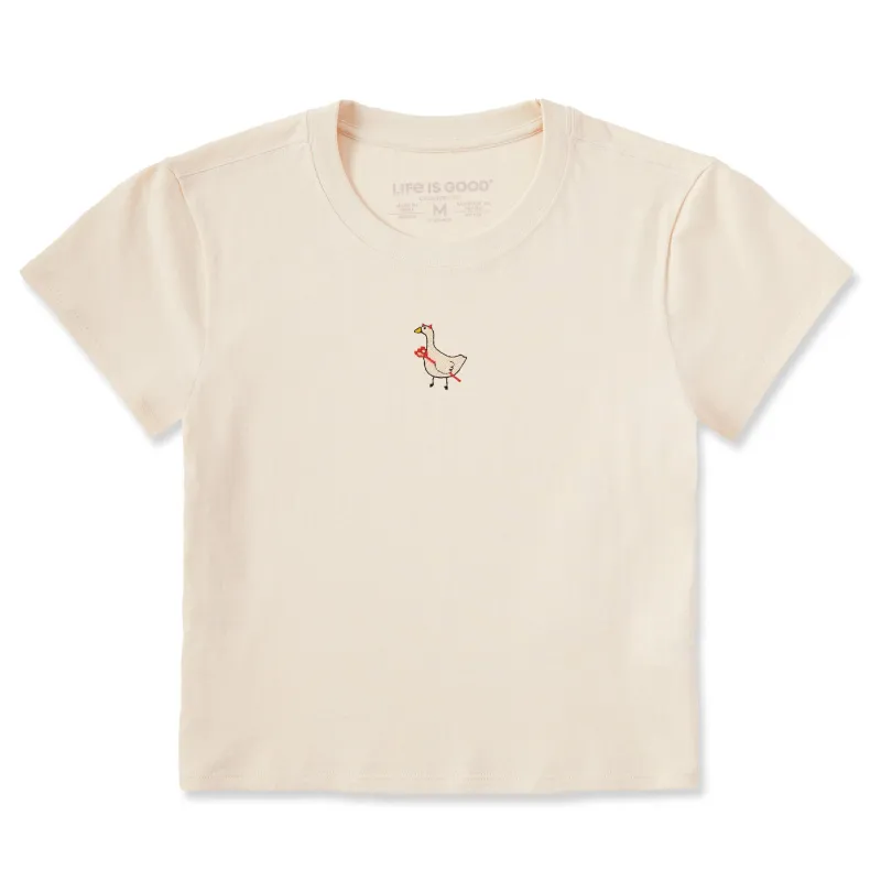 Women's Embroidered Devil Goose Crusher-LITE Shrunken Tee sold by Life is Good