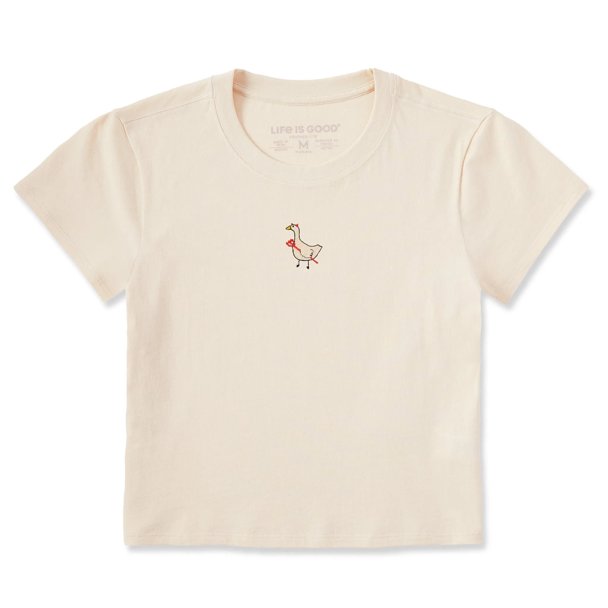 Women's Embroidered Devil Goose Crusher-LITE Shrunken Tee sold by Life is Good