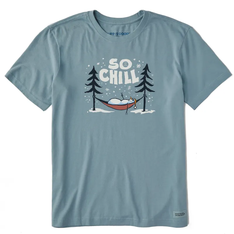 Men's So Chill Snowman Short Sleeve Crusher Tee sold by Life is Good