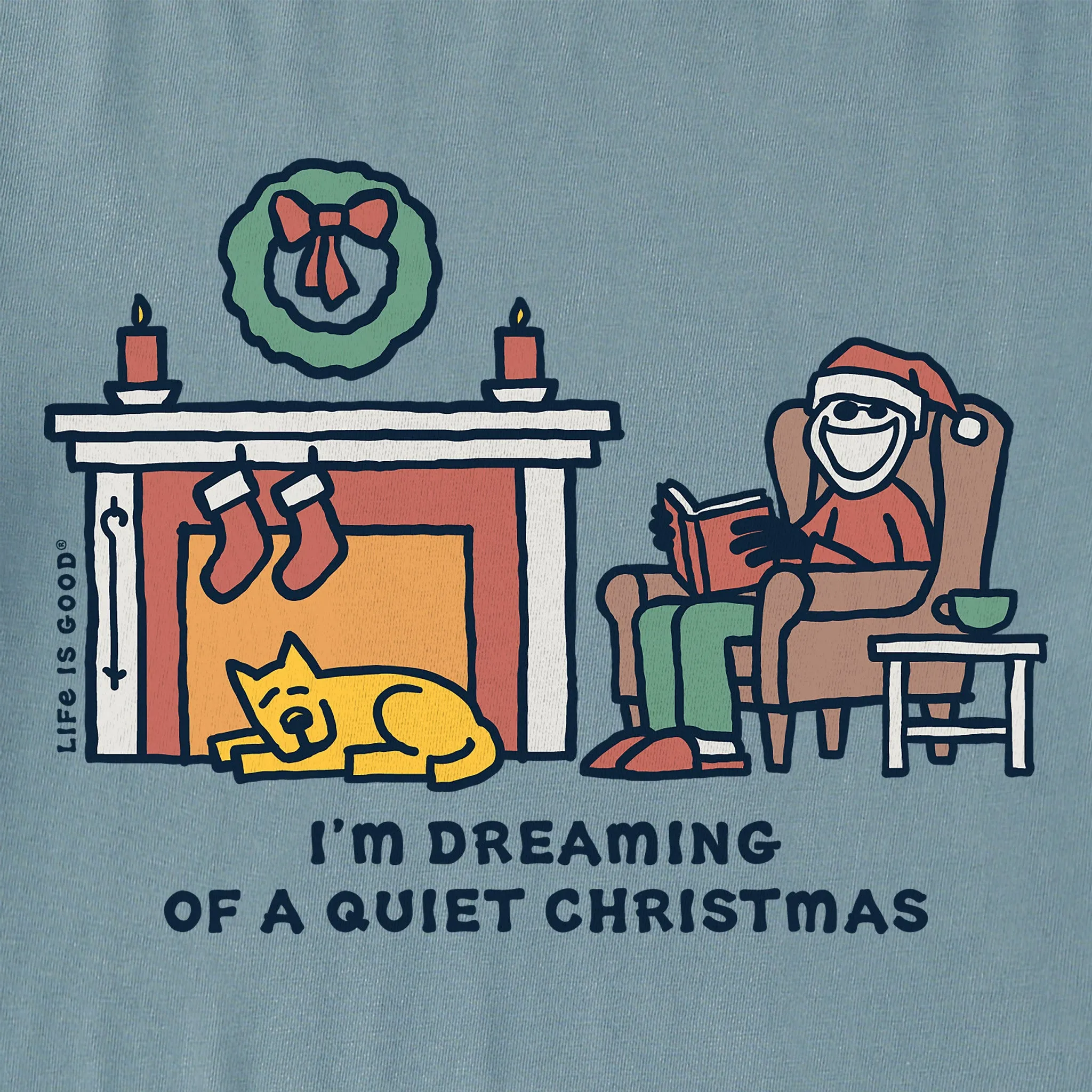 Women's Dreaming of a Quiet Christmas Short Sleeve Crusher Tee sold by Life is Good product image thumbnail 2