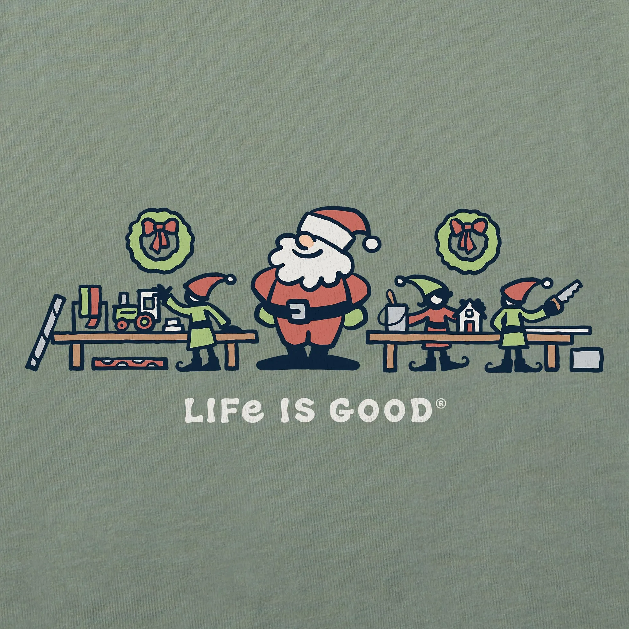 Men's Santa Workshop Vista Simply True Fleece Hoodie sold by Life is Good product image thumbnail 2