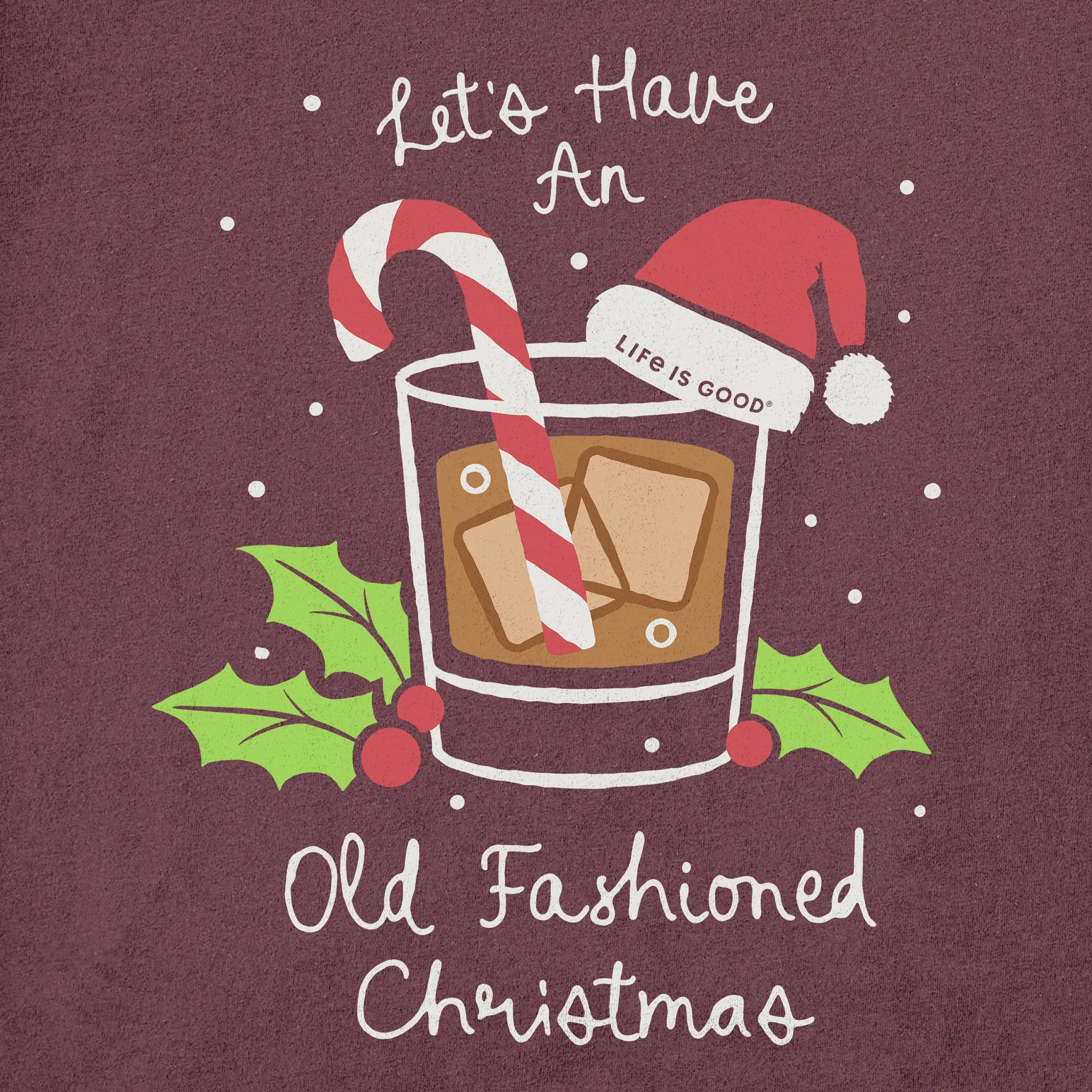 Women's Let's Have an Old Fashioned Christmas Long Sleeve Crusher Tee sold by Life is Good product image thumbnail 2