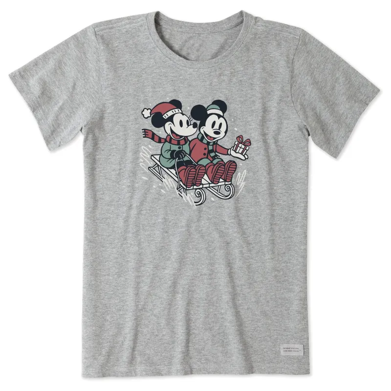 Women's Willie Nice Sled Ride Short Sleeve Crusher Tee sold by Life is Good