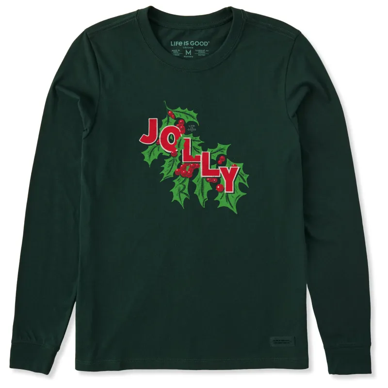Women's Jolly Holly Long Sleeve Crusher Tee made by Life is Good