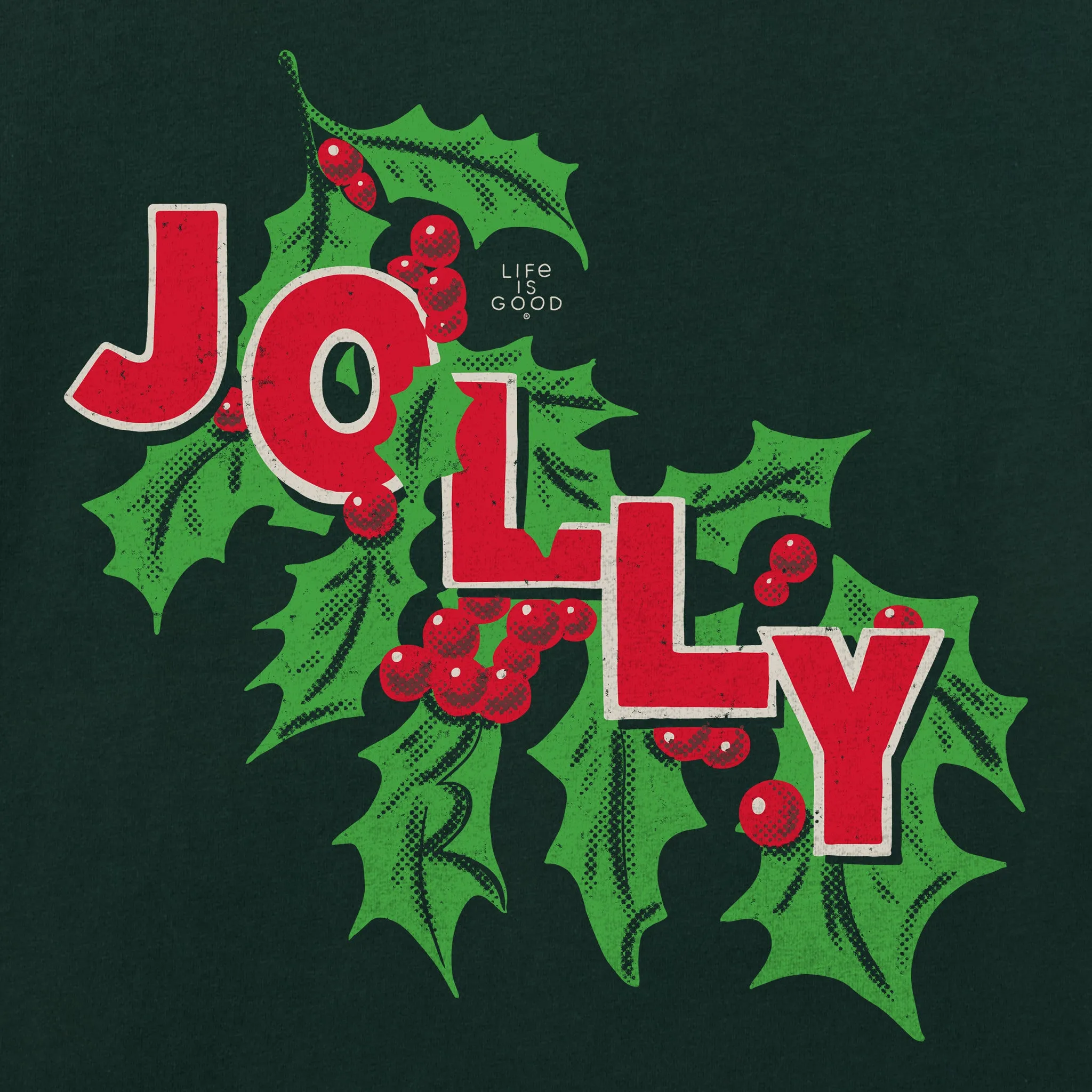 Women's Jolly Holly Long Sleeve Crusher Tee sold by Life is Good product image thumbnail 2