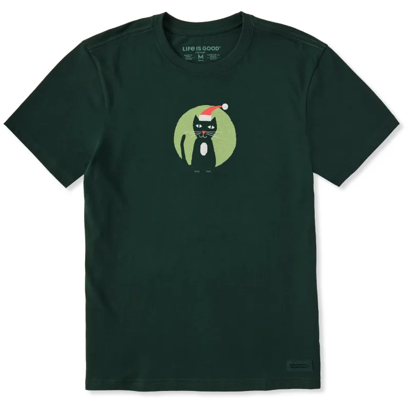 Men's Little Santa Cat Short Sleeve Crusher Tee sold by Life is Good