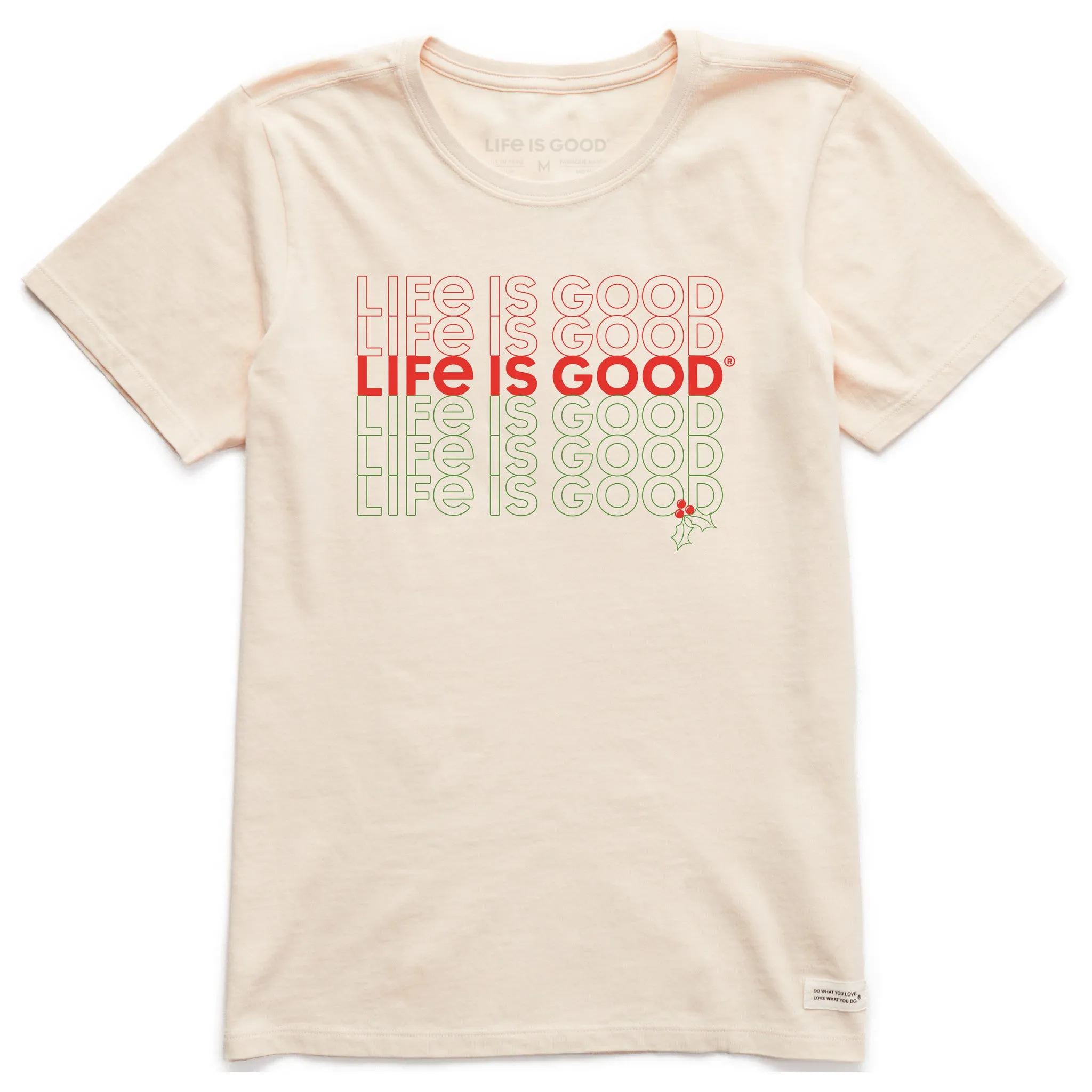 Women's Holiday Stack Short Sleeve Crusher Tee sold by Life is Good