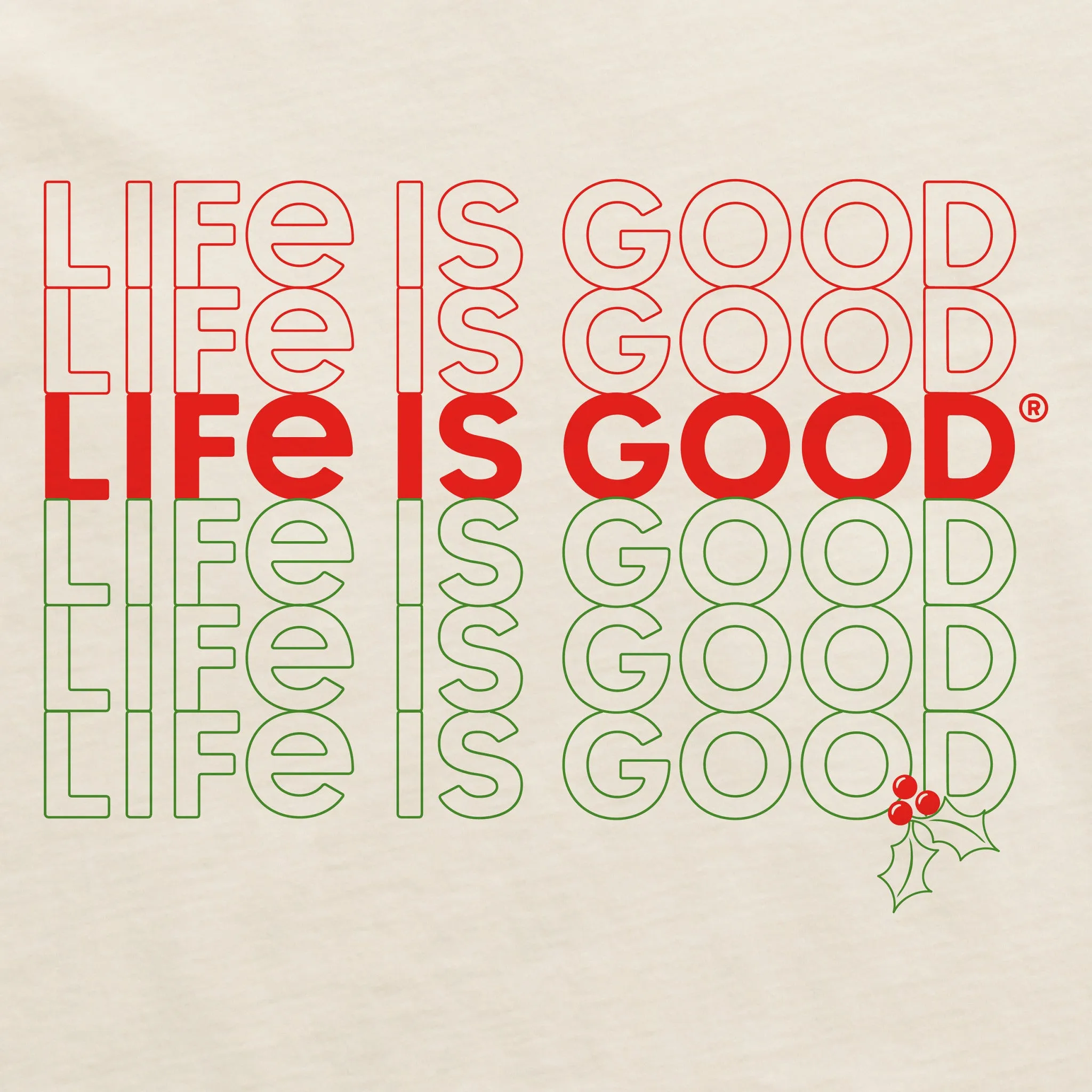 Women's Holiday Stack Short Sleeve Crusher Tee sold by Life is Good product image thumbnail 2