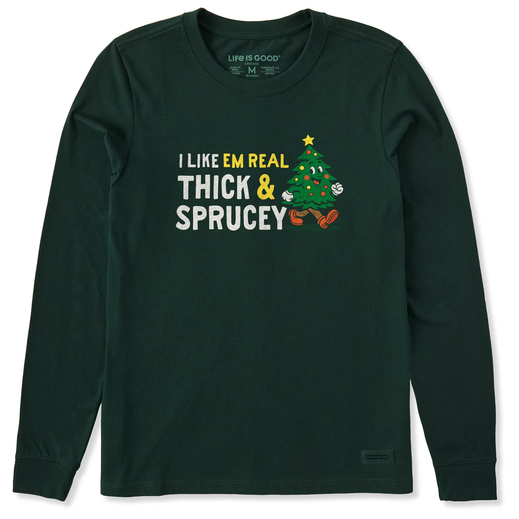 Women's Thick and Sprucey Long Sleeve Crusher Tee sold by Life is Good