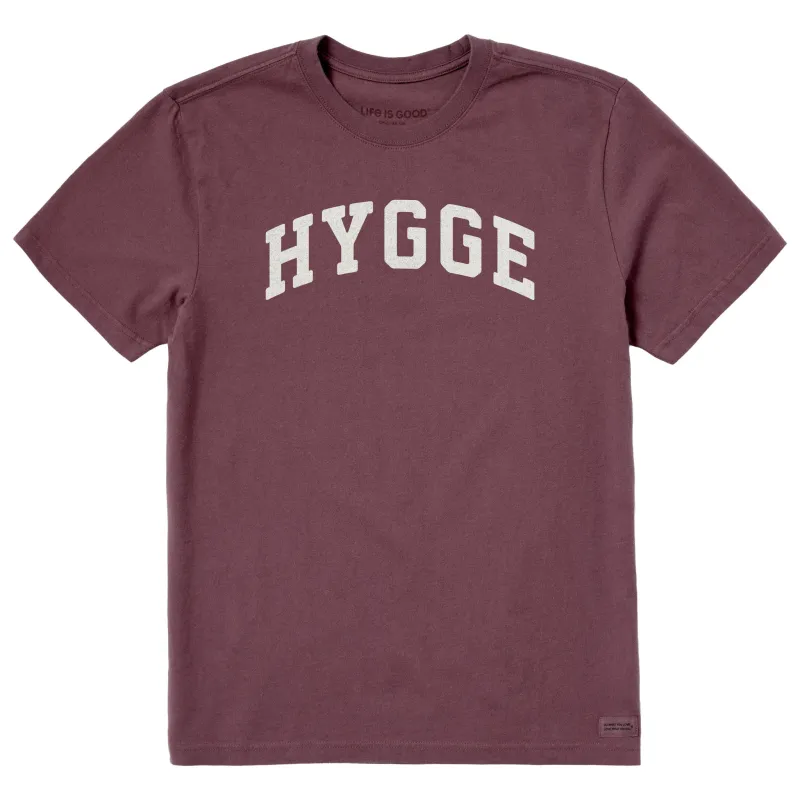 Men's Hygge Arch Short Sleeve Crusher Tee sold by Life is Good