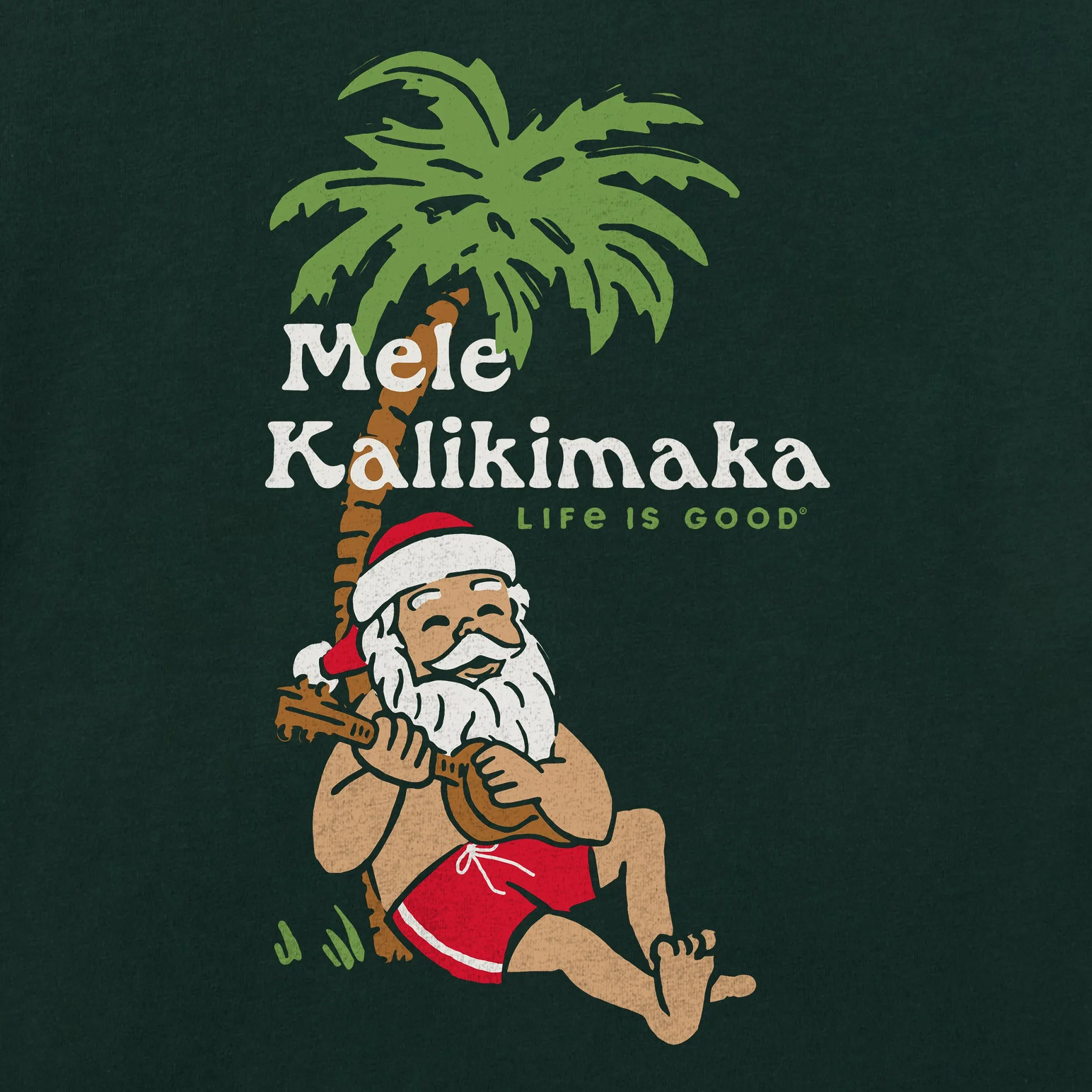 Women's Mele Kalikimaka Uke Short Sleeve Crusher Tee sold by Life is Good product image thumbnail 2