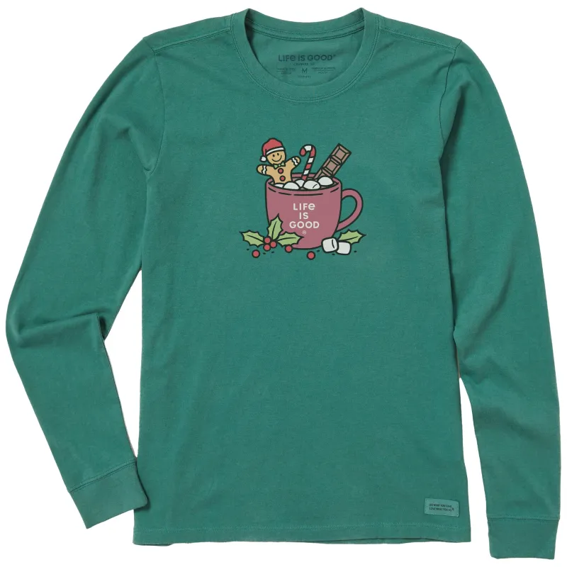 Women's Gingerbread Bevvie Long Sleeve Crusher Tee sold by Life is Good