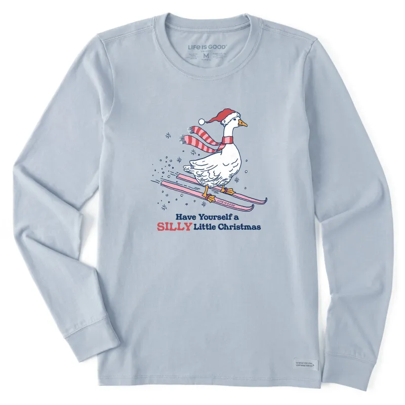 Women's Have Yourself a Silly Little Christmas Long Sleeve Crusher Tee made by Life is Good