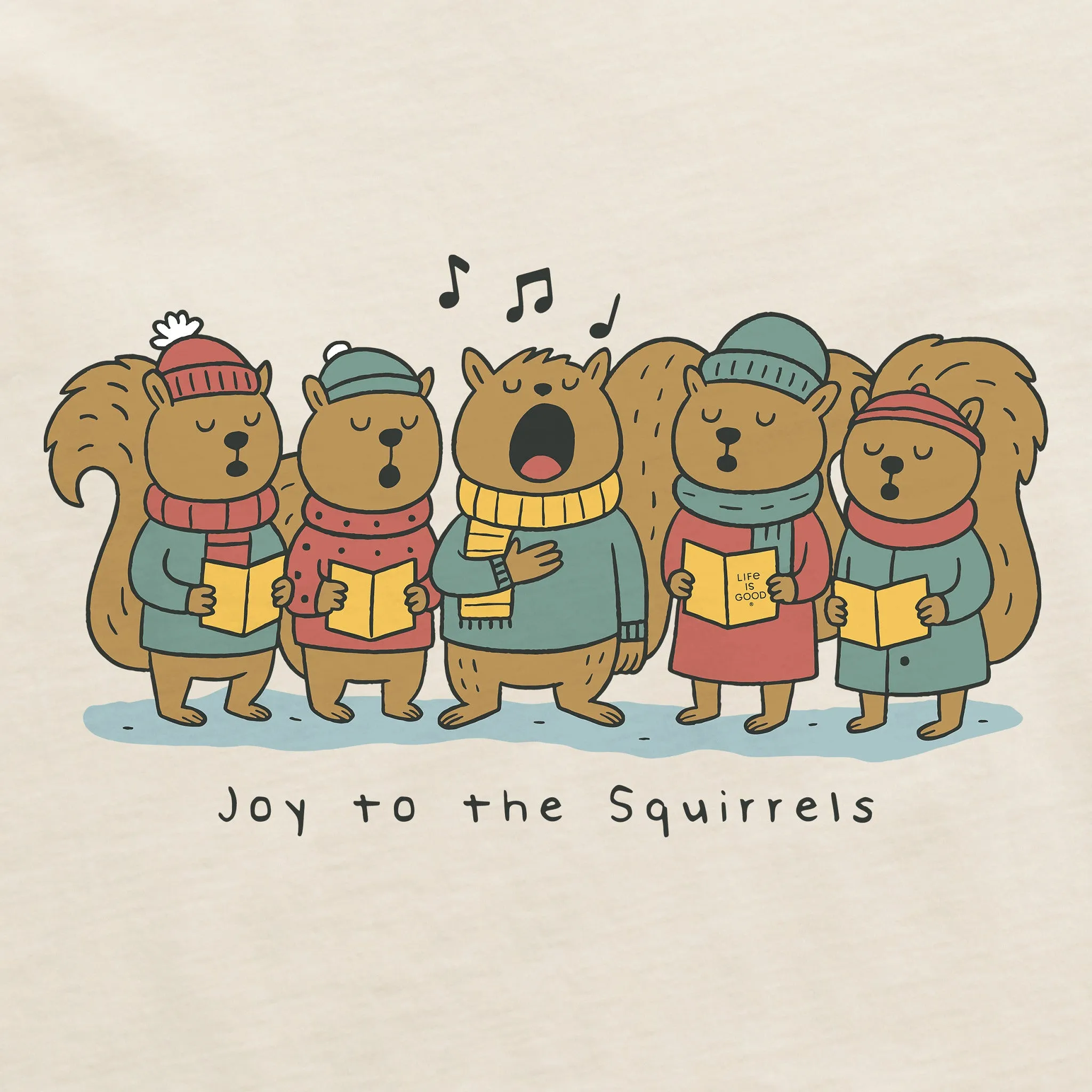 Women's Joy to the Squirrels Carols Long Sleeve Crusher Tee sold by Life is Good product image thumbnail 2