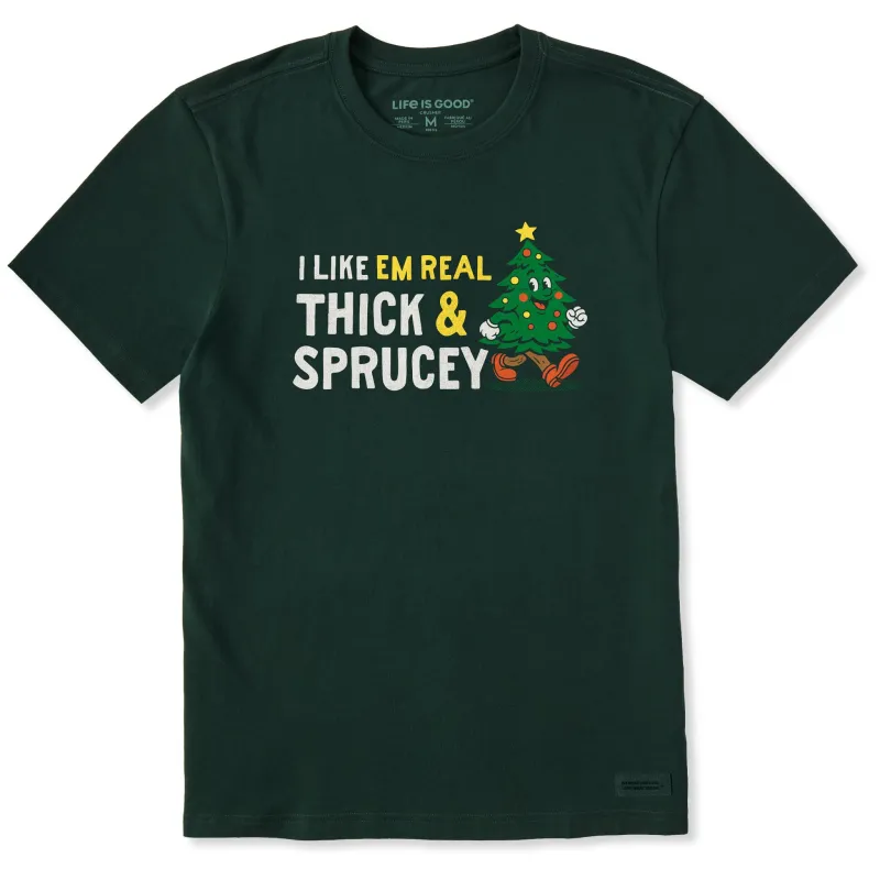 Men's Thick and Sprucey Short Sleeve Crusher Tee sold by Life is Good