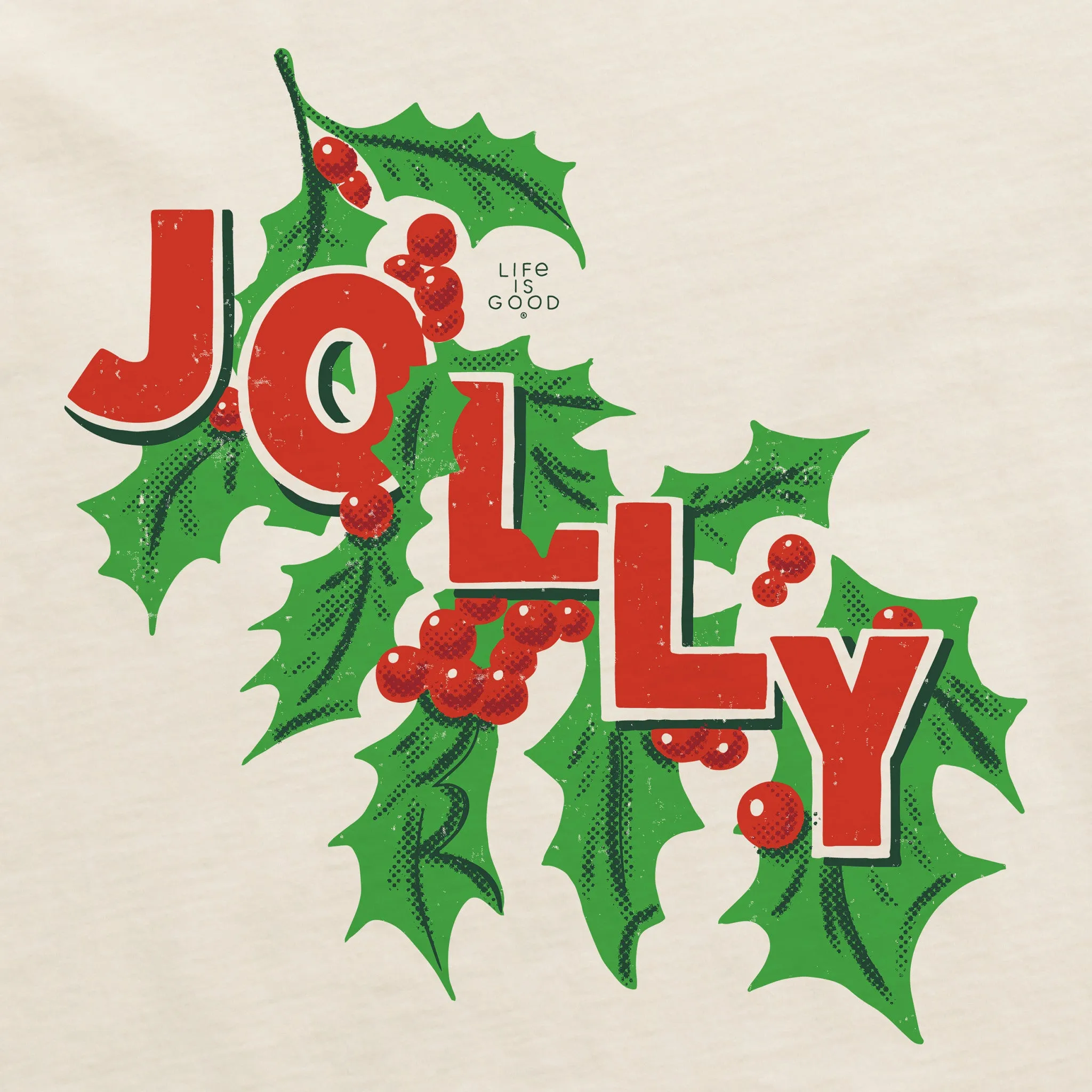 Women's Jolly Holly Short Sleeve Crusher Boxy Tee sold by Life is Good product image thumbnail 2