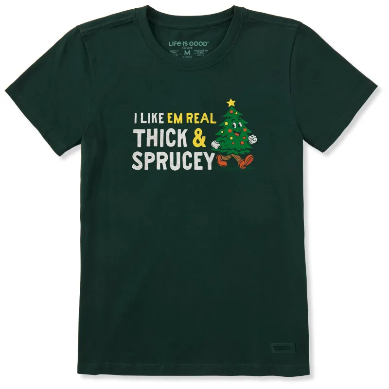 Women's Thick and Sprucey Short Sleeve Crusher Tee sold by Life is Good