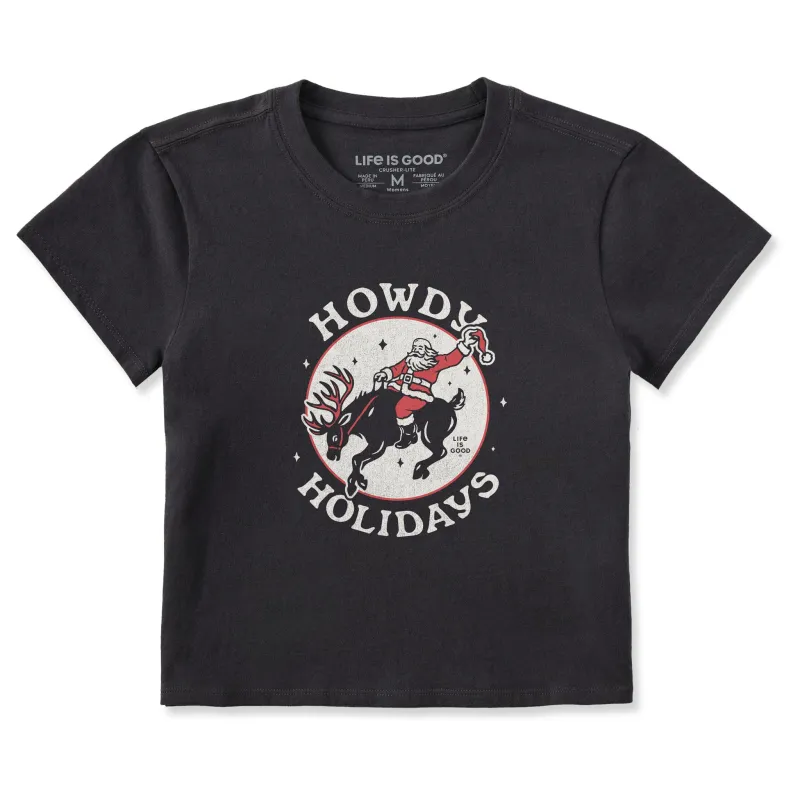 Women's Howdy Holidays Crusher-LITE Shrunken Tee sold by Life is Good