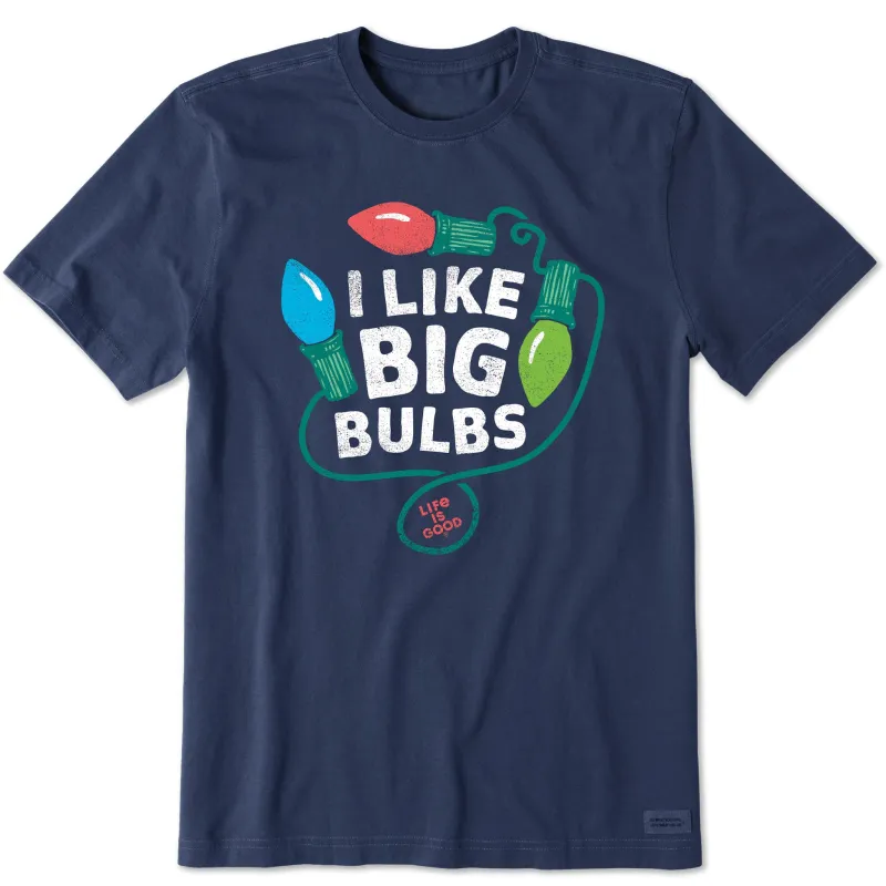 Men's I Like Big Bulbs Short Sleeve Crusher Tee sold by Life is Good