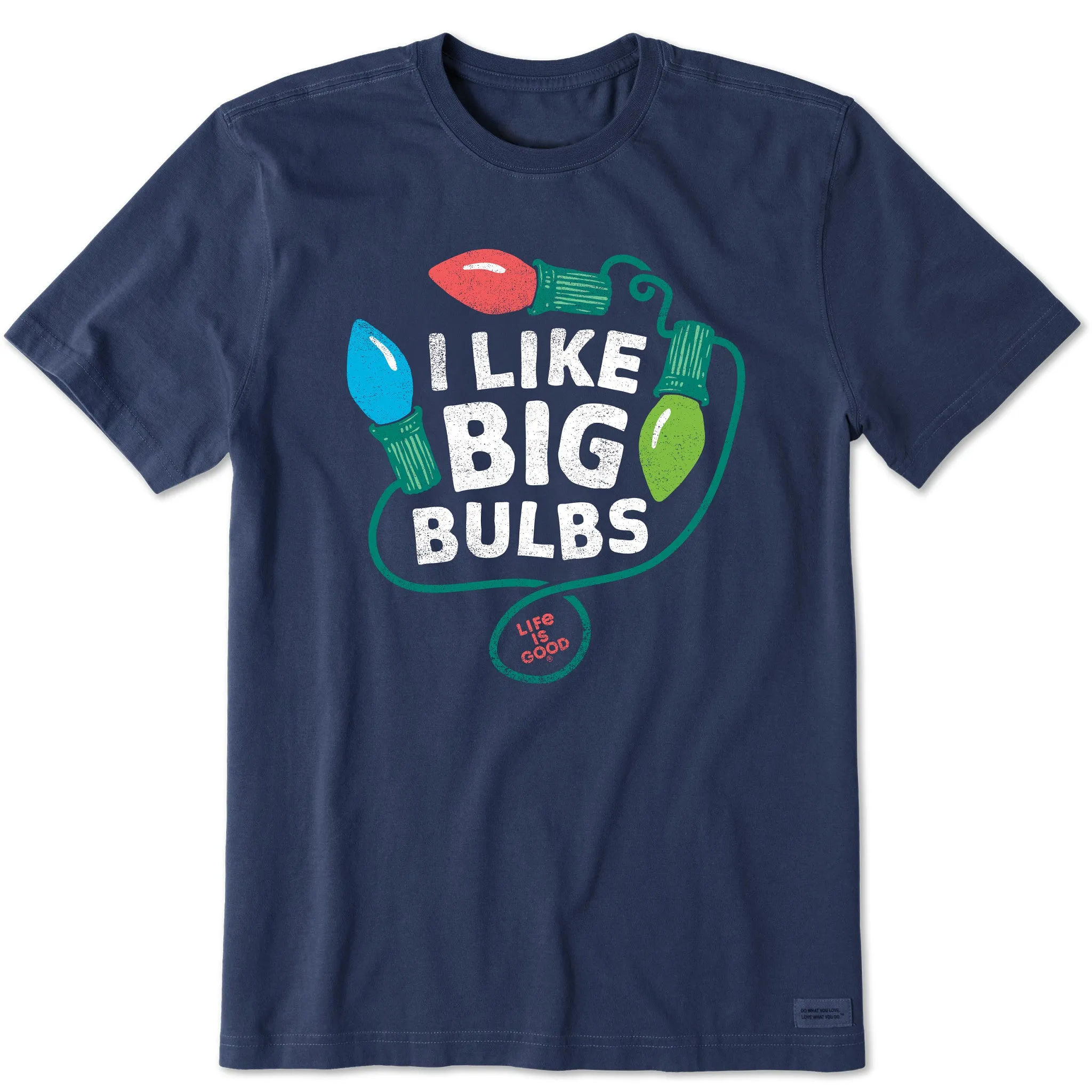 Men's I Like Big Bulbs Short Sleeve Crusher Tee sold by Life is Good