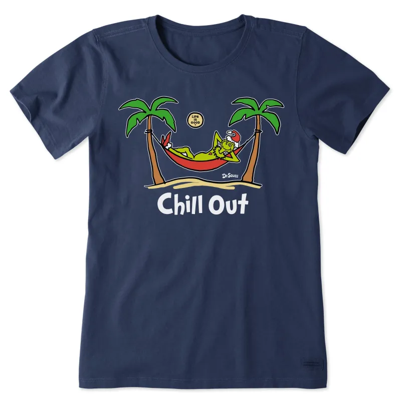 Women's Chill Out Grinch Hammock Short Sleeve Crusher Tee made by Life is Good