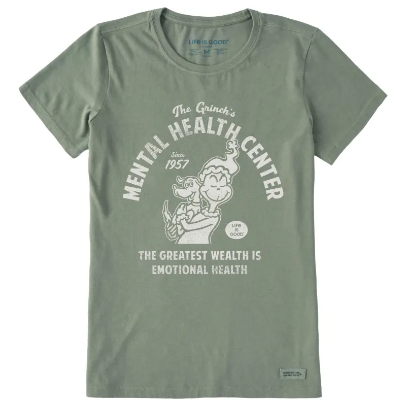 Women's Grinch Max Mental Health Center Short Sleeve Crusher Tee sold by Life is Good