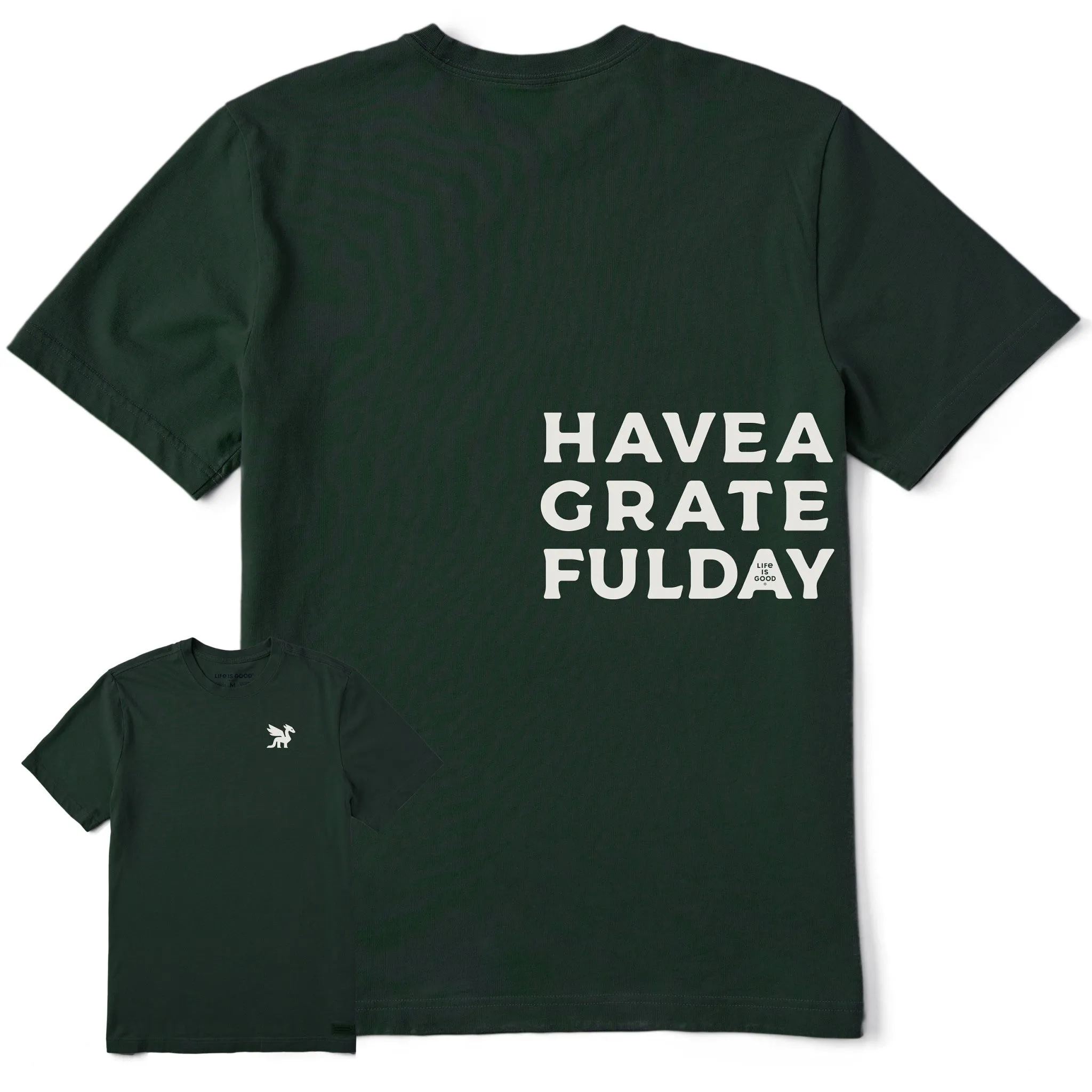 Men's Bert's Grateful Day Short Sleeve Crusher Tee sold by Life is Good