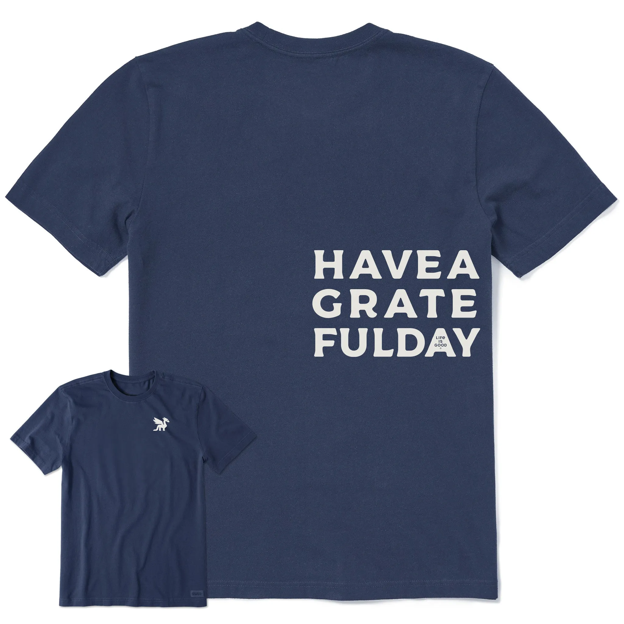 Men's Bert's Grateful Day Short Sleeve Crusher Tee sold by Life is Good