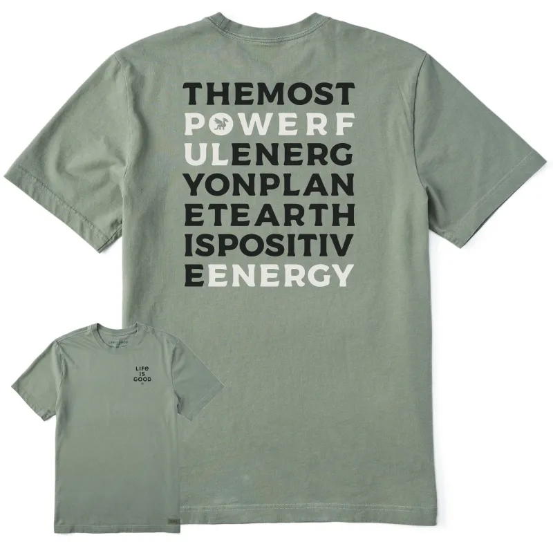 Men's Bert's Powerful Energy Short Sleeve Crusher Tee sold by Life is Good