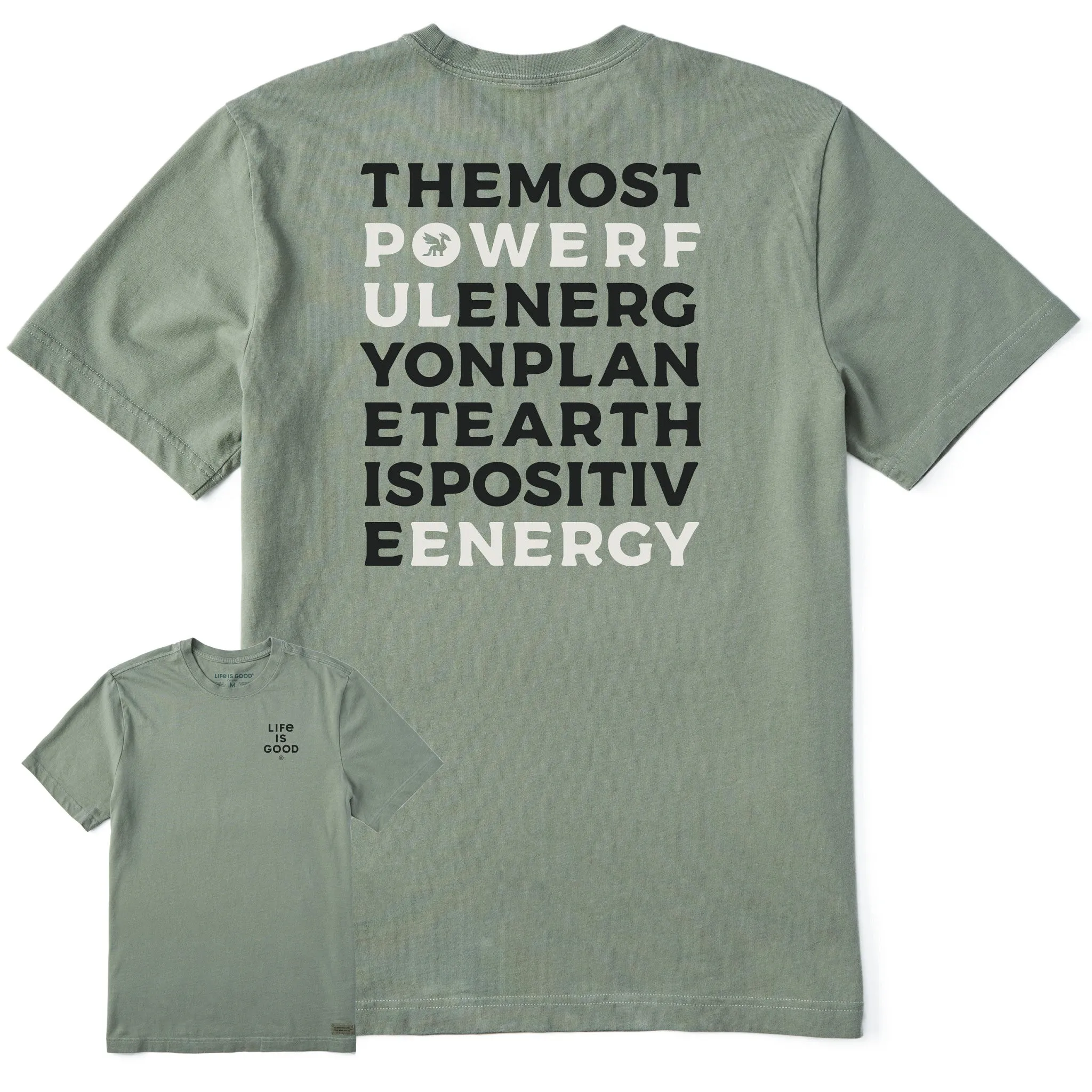 Men's Bert's Powerful Energy Short Sleeve Crusher Tee sold by Life is Good