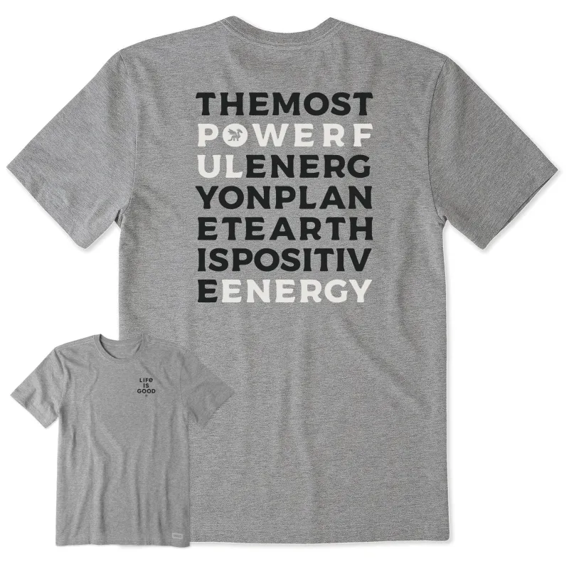 Men's Bert's Powerful Energy Short Sleeve Crusher Tee sold by Life is Good