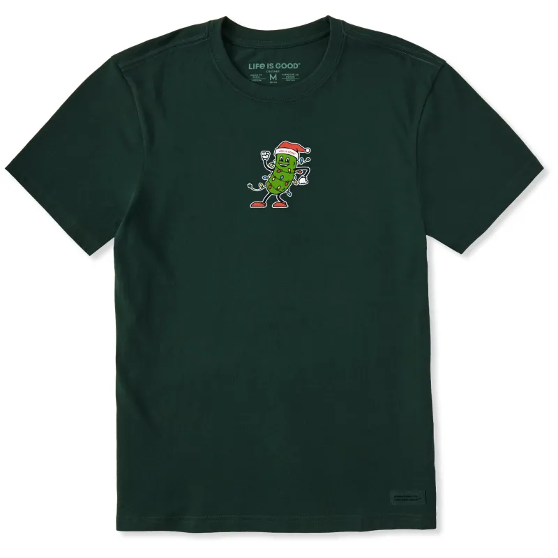 Men's Christmas Pickle Short Sleeve Crusher Tee sold by Life is Good