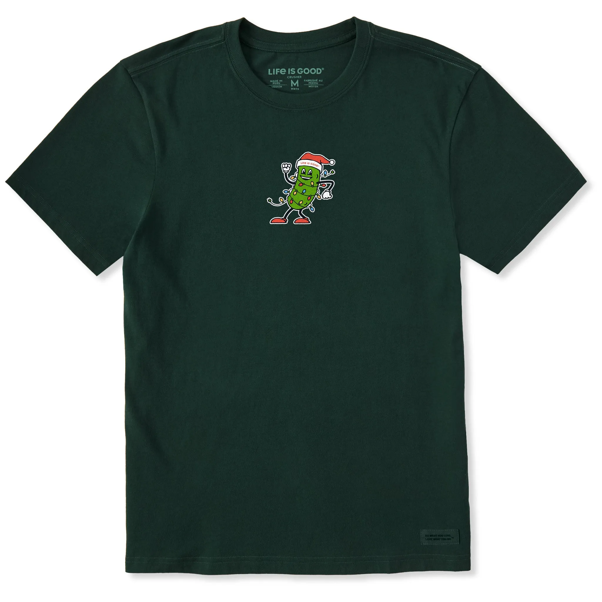 Men's Christmas Pickle Short Sleeve Crusher Tee sold by Life is Good