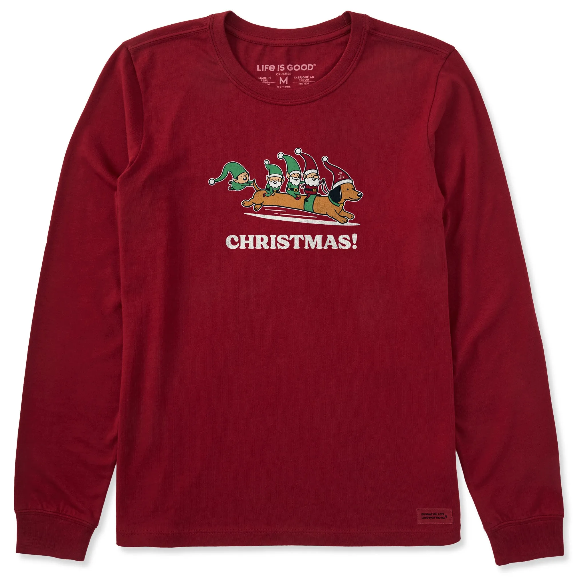 Women's Christmas Long Sleeve Crusher Tee sold by Life is Good