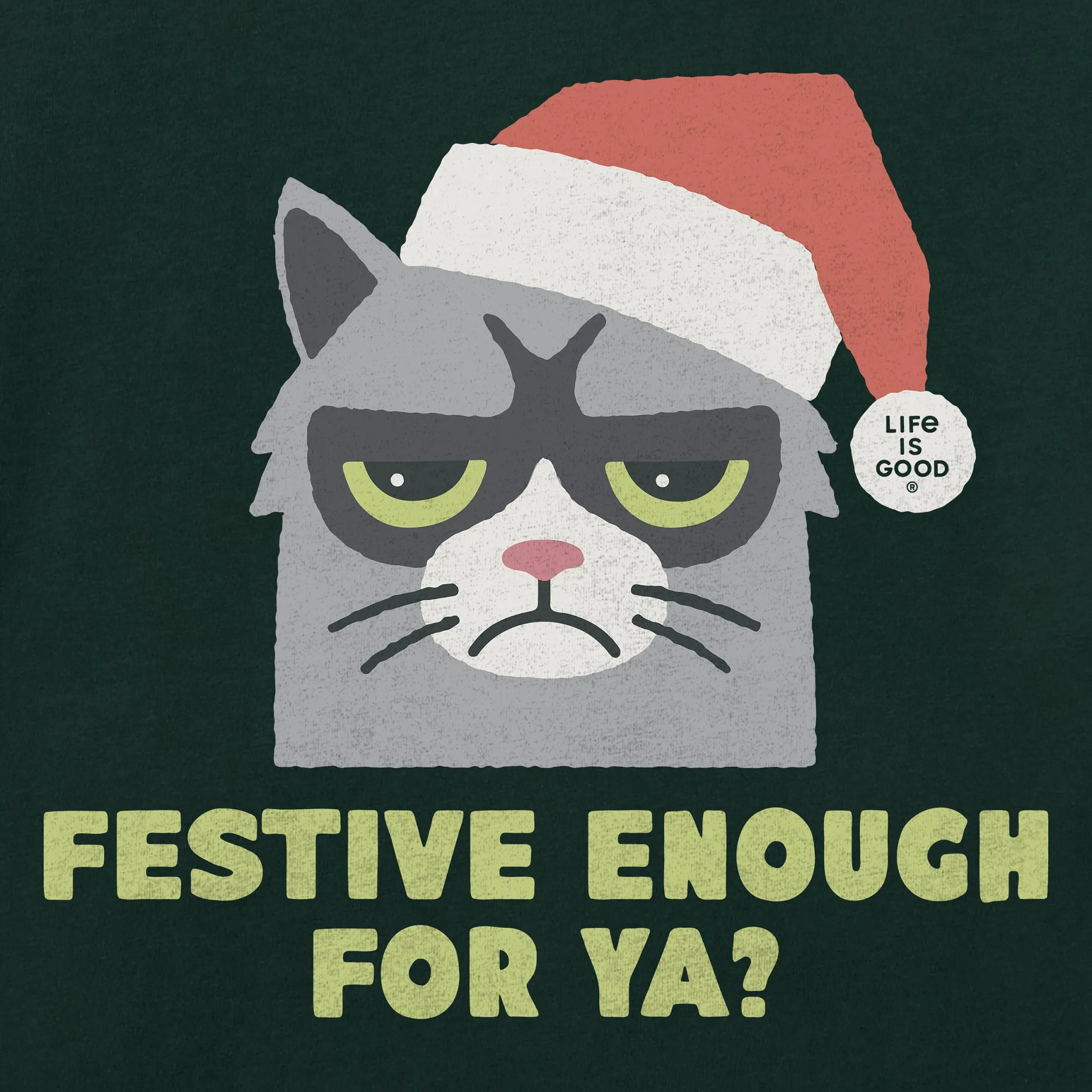 Men's Festive Enough For Ya? Long Sleeve Crusher Tee sold by Life is Good product image thumbnail 4