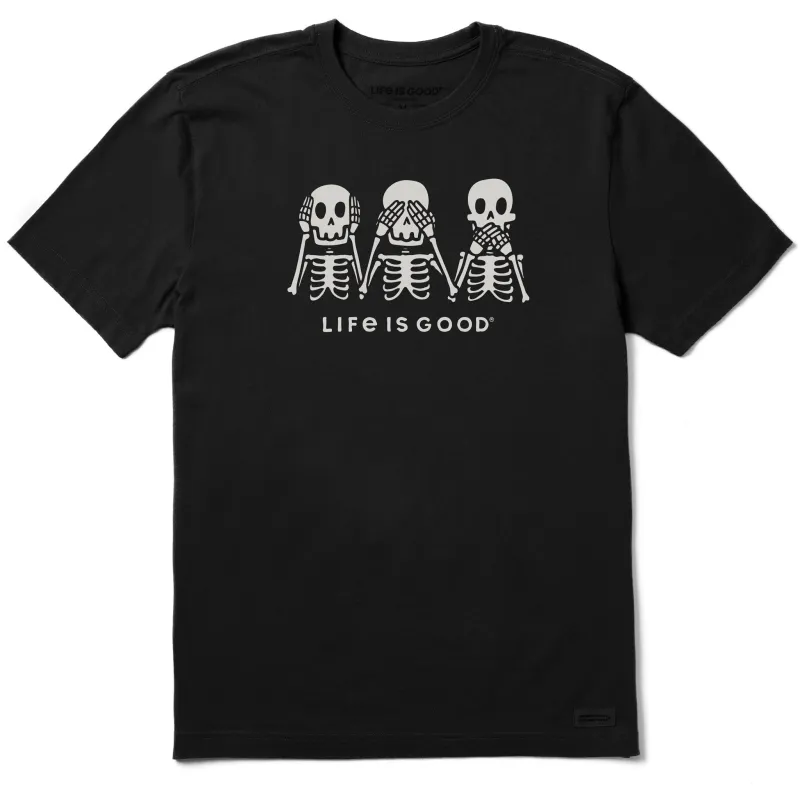 Men's Hear No Skeletons Short Sleeve Crusher Tee sold by Life is Good