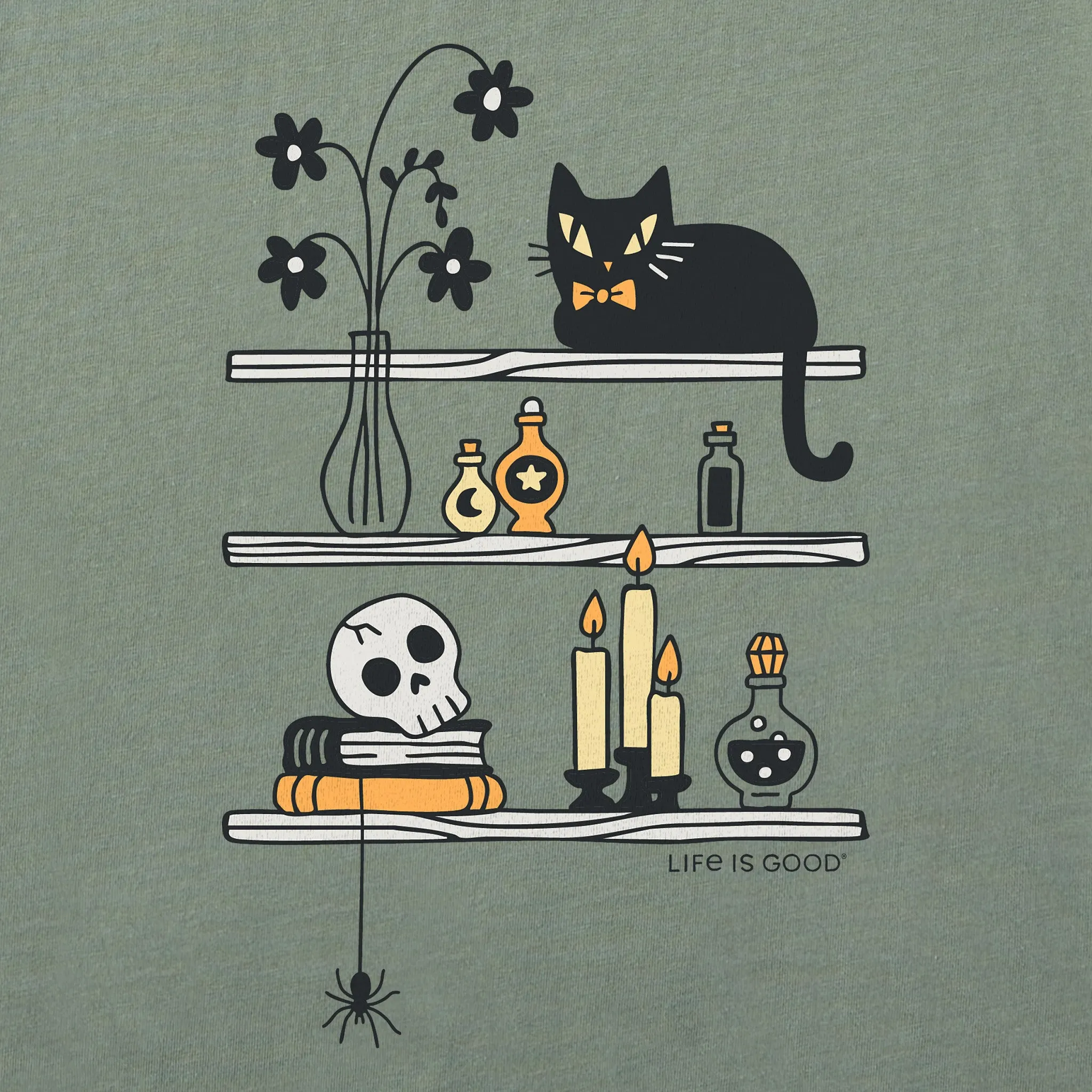 Women's Spooky Shelves Crusher-LITE Shrunken Tee sold by Life is Good product image thumbnail 2