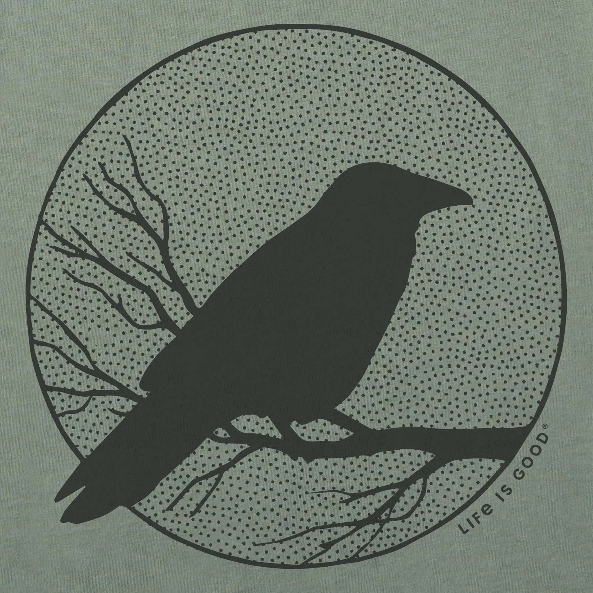 Women's Crow on Branch Short Sleeve Crusher Vee sold by Life is Good product image thumbnail 2