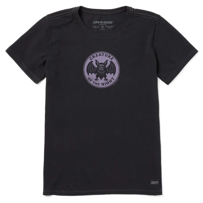 Women's Creature of the Night Short Sleeve Crusher Tee sold by Life is Good
