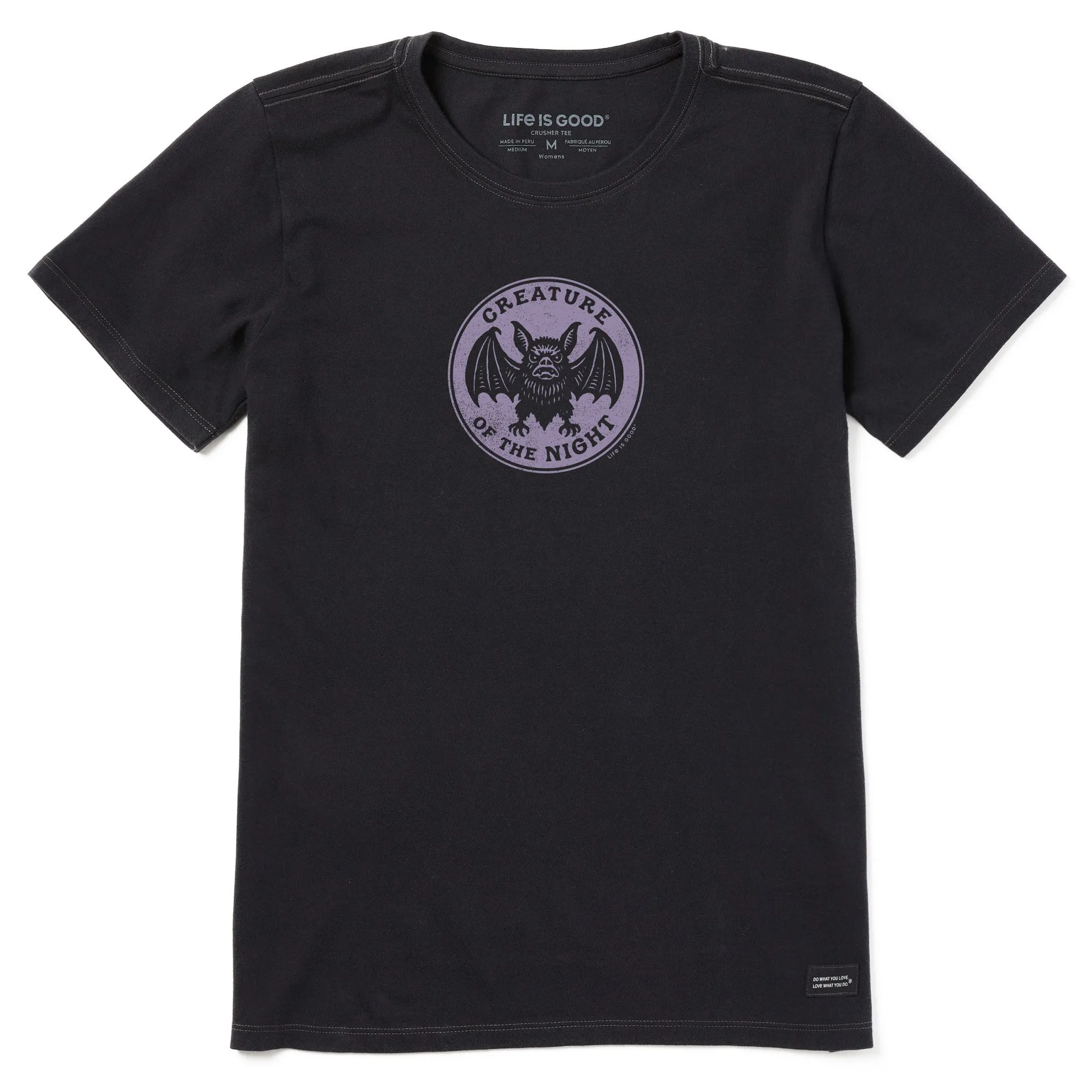 Women's Creature of the Night Short Sleeve Crusher Tee sold by Life is Good