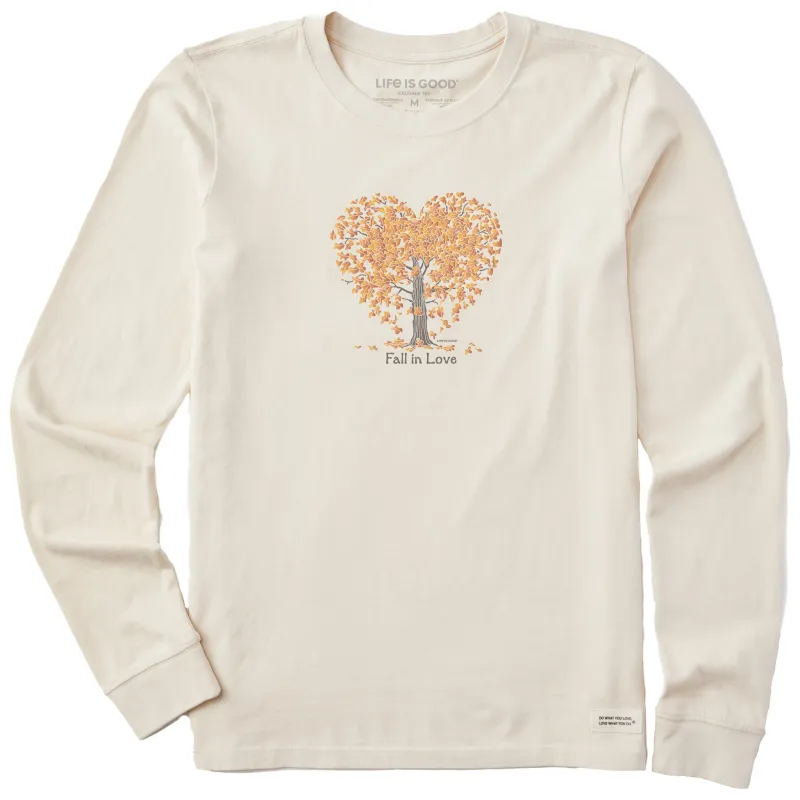 Women's Fall in Love Long Sleeve Crusher Tee sold by Life is Good