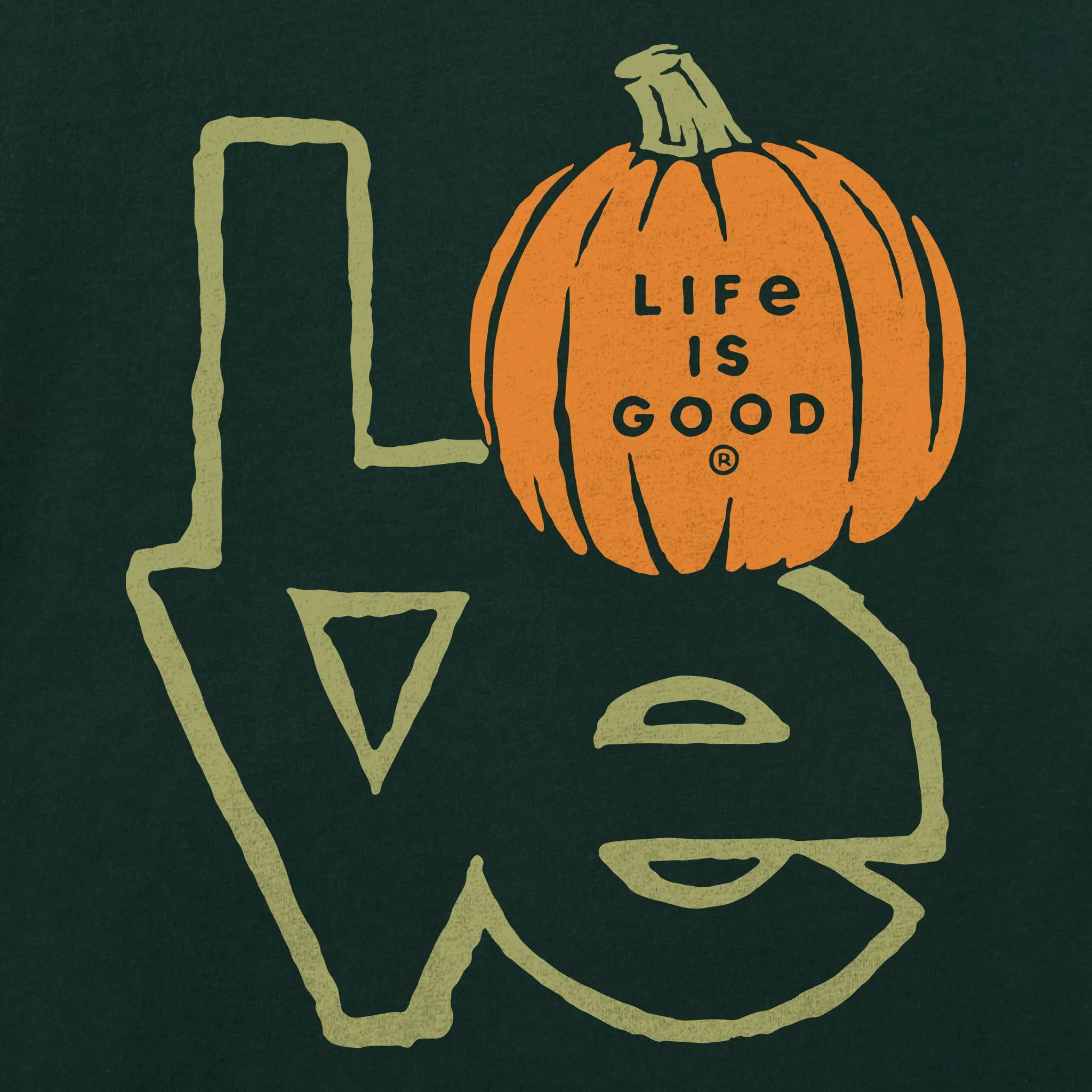 Women's Pumpkin Love Stack Short Sleeve Crusher Tee sold by Life is Good product image thumbnail 2