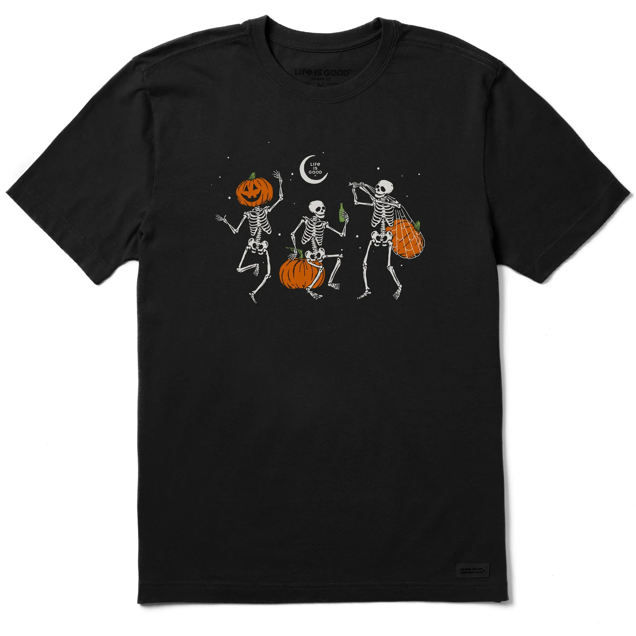 Men's Skeleton Pumpkins Short Sleeve Crusher Tee sold by Life is Good