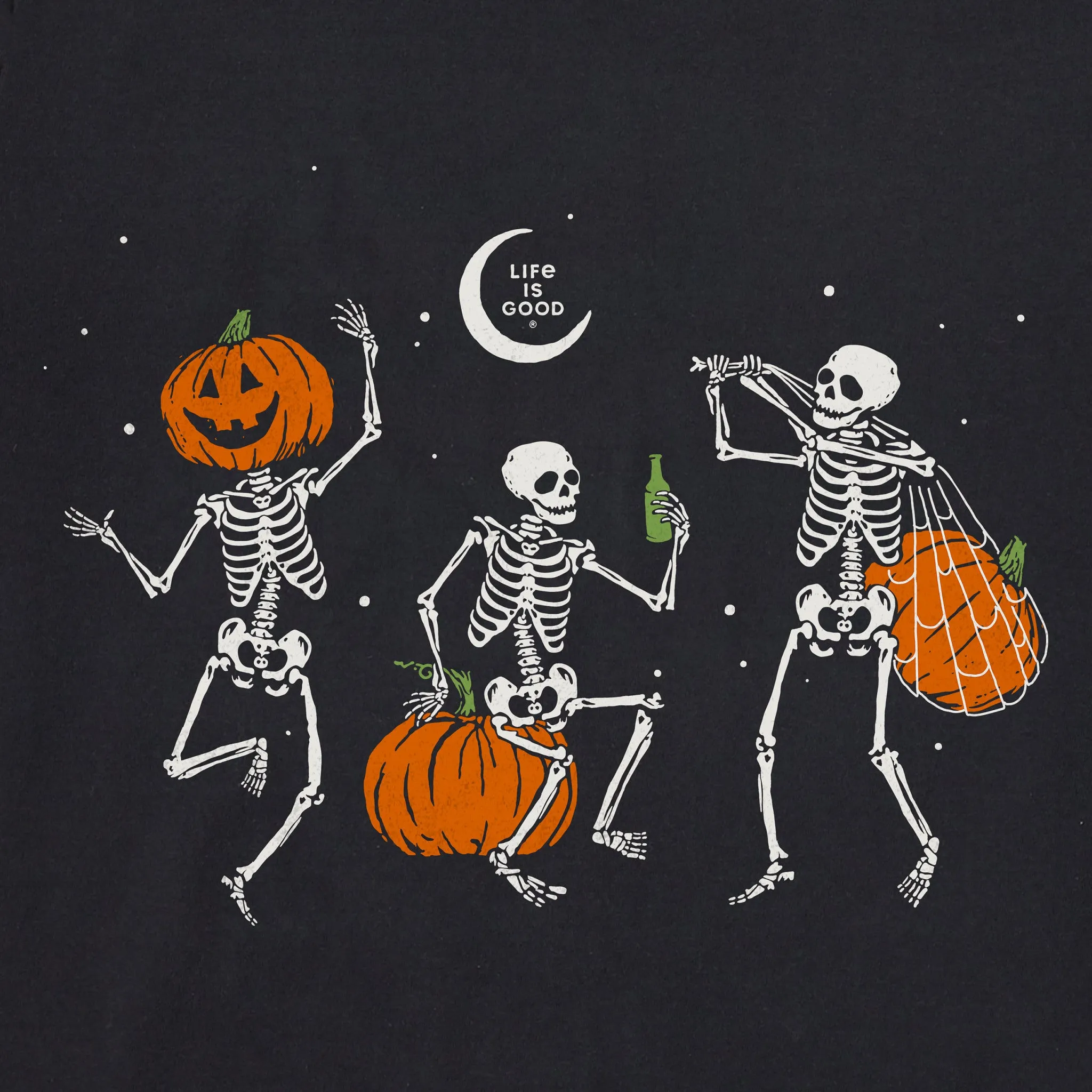 Women's Skeleton Pumpkins Short Sleeve Crusher Tee sold by Life is Good product image thumbnail 2