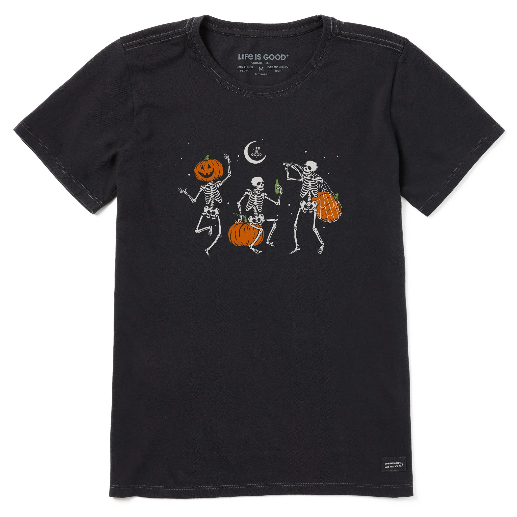 Women's Skeleton Pumpkins Short Sleeve Crusher Tee sold by Life is Good