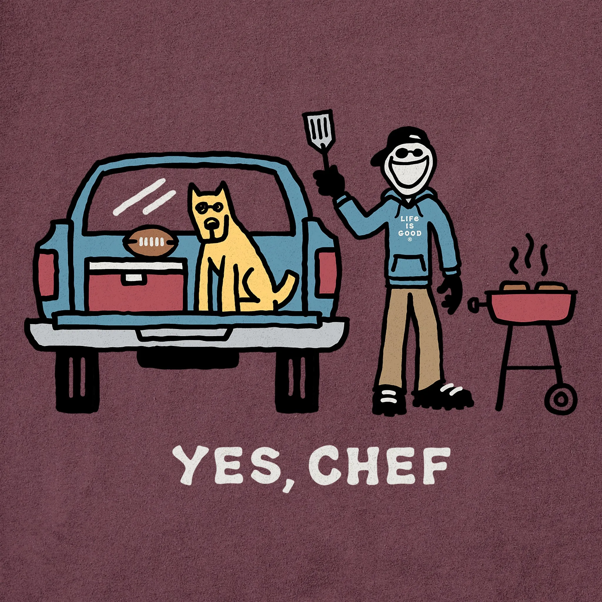 Women's Yes, Chef Long Sleeve Crusher Tee sold by Life is Good product image thumbnail 2