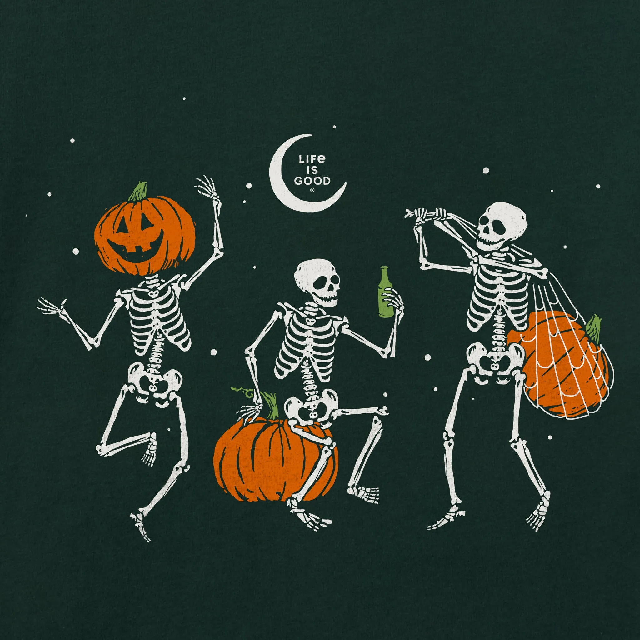 Women's Skeleton Pumpkins Short Sleeve Crusher Boxy Tee sold by Life is Good product image thumbnail 2