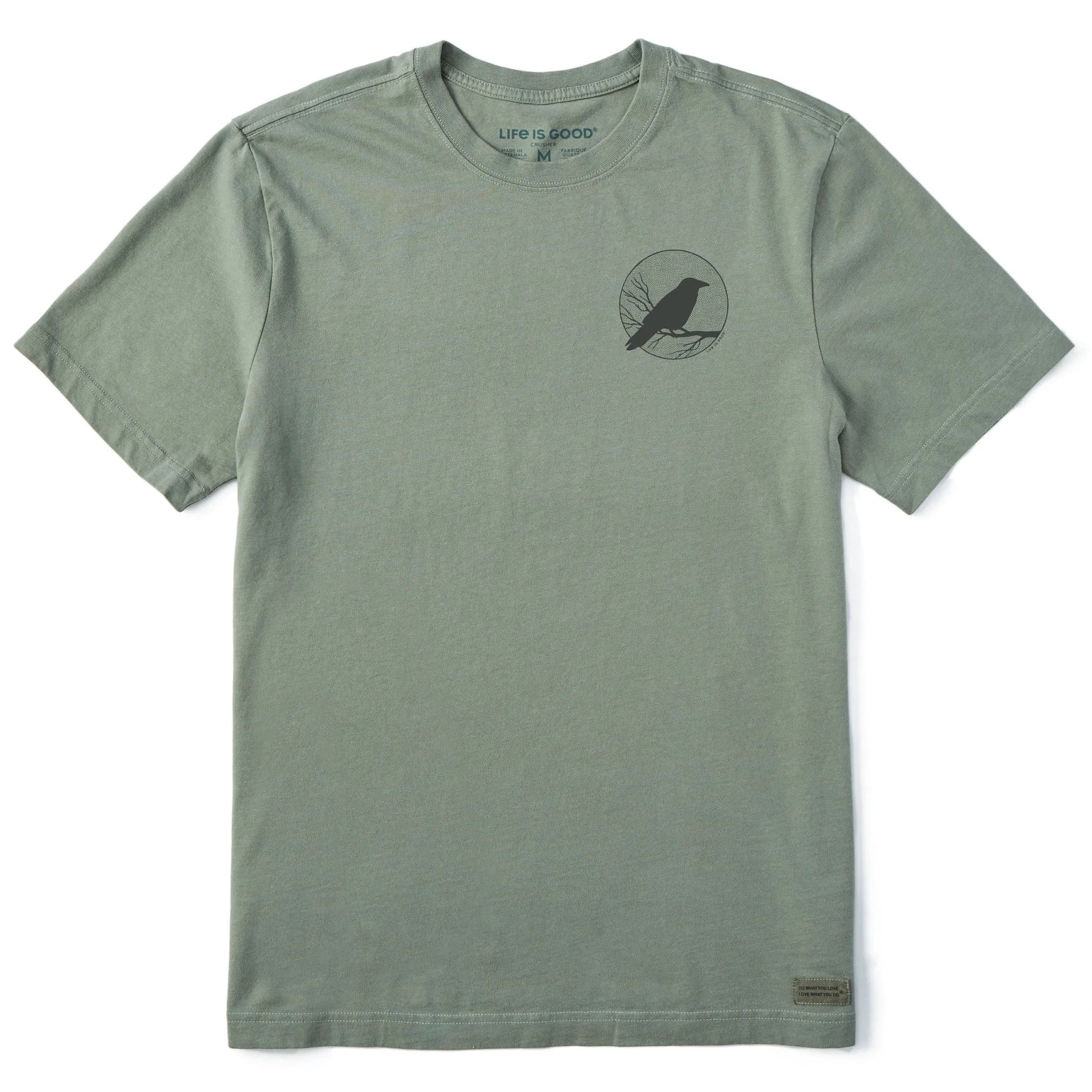 Men's Crow on Branch Short Sleeve Crusher Tee sold by Life is Good